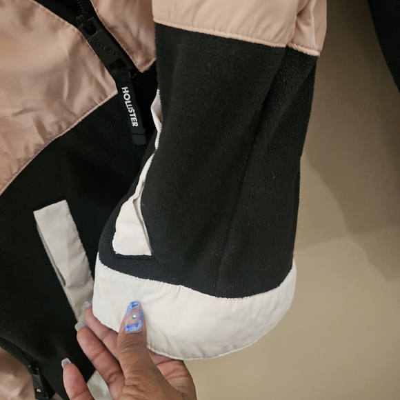 Pink and Black Windbreaker Jacket by Hollister - Picture 5 of 12
